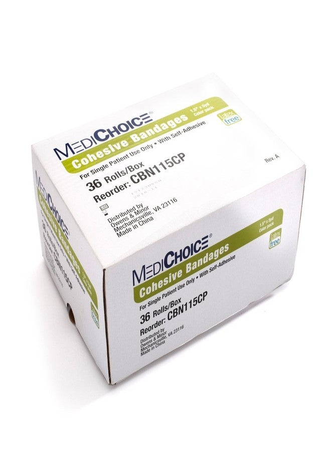 MediChoice Self-Adherent Cohesive Bandage, Non-Sterile, 1.5 Inch x 5 Yards, Multi, 1314CBN115CP (Box of 36) - Image 3